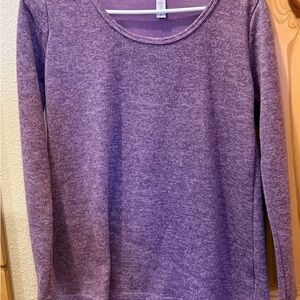 Elegant Purple Long Sleeve Women's Top